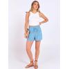 imageANRABESS Shorts for Women Summer Casual High Waist Drawstring Comfy Dressy Lounge 2026 Beach Vacation Shorts with PocketsBright Blue