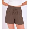 imageANRABESS Shorts for Women Summer Casual High Waist Drawstring Comfy Dressy Lounge 2026 Beach Vacation Shorts with PocketsBrown