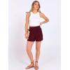 imageANRABESS Shorts for Women Summer Casual High Waist Drawstring Comfy Dressy Lounge 2026 Beach Vacation Shorts with PocketsBurgundy