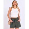 imageANRABESS Shorts for Women Summer Casual High Waist Drawstring Comfy Dressy Lounge 2026 Beach Vacation Shorts with PocketsDark Gray