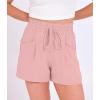 imageANRABESS Shorts for Women Summer Casual High Waist Drawstring Comfy Dressy Lounge 2026 Beach Vacation Shorts with PocketsLight Pink