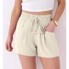 imageANRABESS Shorts for Women Summer Casual High Waist Drawstring Comfy Dressy Lounge 2026 Beach Vacation Shorts with PocketsLight Yellow