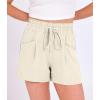 imageANRABESS Shorts for Women Summer Casual High Waist Drawstring Comfy Dressy Lounge 2026 Beach Vacation Shorts with PocketsLight Yellow
