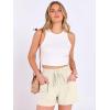 imageANRABESS Shorts for Women Summer Casual High Waist Drawstring Comfy Dressy Lounge 2026 Beach Vacation Shorts with PocketsLight Yellow