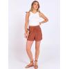 imageANRABESS Shorts for Women Summer Casual High Waist Drawstring Comfy Dressy Lounge 2026 Beach Vacation Shorts with PocketsOrange Red