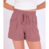 imageANRABESS Shorts for Women Summer Casual High Waist Drawstring Comfy Dressy Lounge 2026 Beach Vacation Shorts with PocketsPalevioletred