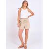 imageANRABESS Shorts for Women Summer Casual High Waist Drawstring Comfy Dressy Lounge 2026 Beach Vacation Shorts with PocketsParchment