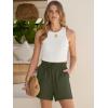 imageANRABESS Shorts for Women Summer Casual High Waisted Wide Leg Drawstring Lounge Shorts Comfy 2026 Beach Vacation ClothesArmy Green
