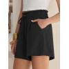 imageANRABESS Shorts for Women Summer Casual High Waisted Wide Leg Drawstring Lounge Shorts Comfy 2026 Beach Vacation ClothesBlack