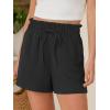 imageANRABESS Shorts for Women Summer Casual High Waisted Wide Leg Drawstring Lounge Shorts Comfy 2026 Beach Vacation ClothesBlack