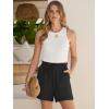imageANRABESS Shorts for Women Summer Casual High Waisted Wide Leg Drawstring Lounge Shorts Comfy 2026 Beach Vacation ClothesBlack