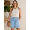 imageANRABESS Shorts for Women Summer Casual High Waisted Wide Leg Drawstring Lounge Shorts Comfy 2026 Beach Vacation ClothesBright Blue