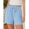 imageANRABESS Shorts for Women Summer Casual High Waisted Wide Leg Drawstring Lounge Shorts Comfy 2026 Beach Vacation ClothesBright Blue