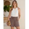 imageANRABESS Shorts for Women Summer Casual High Waisted Wide Leg Drawstring Lounge Shorts Comfy 2026 Beach Vacation ClothesBrown