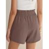 imageANRABESS Shorts for Women Summer Casual High Waisted Wide Leg Drawstring Lounge Shorts Comfy 2026 Beach Vacation ClothesBrown