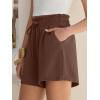 imageANRABESS Shorts for Women Summer Casual High Waisted Wide Leg Drawstring Lounge Shorts Comfy 2026 Beach Vacation ClothesCoffee