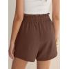 imageANRABESS Shorts for Women Summer Casual High Waisted Wide Leg Drawstring Lounge Shorts Comfy 2026 Beach Vacation ClothesCoffee