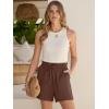 imageANRABESS Shorts for Women Summer Casual High Waisted Wide Leg Drawstring Lounge Shorts Comfy 2026 Beach Vacation ClothesCoffee