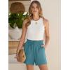imageANRABESS Shorts for Women Summer Casual High Waisted Wide Leg Drawstring Lounge Shorts Comfy 2026 Beach Vacation ClothesLake