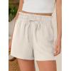 imageANRABESS Shorts for Women Summer Casual High Waisted Wide Leg Drawstring Lounge Shorts Comfy 2026 Beach Vacation ClothesLight Yellow