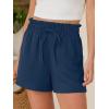 imageANRABESS Shorts for Women Summer Casual High Waisted Wide Leg Drawstring Lounge Shorts Comfy 2026 Beach Vacation ClothesNavy Blue