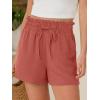 imageANRABESS Shorts for Women Summer Casual High Waisted Wide Leg Drawstring Lounge Shorts Comfy 2026 Beach Vacation ClothesOrange Red