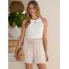 imageANRABESS Shorts for Women Summer Casual High Waisted Wide Leg Drawstring Lounge Shorts Comfy 2026 Beach Vacation ClothesParchment