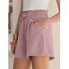 imageANRABESS Shorts for Women Summer Casual High Waisted Wide Leg Drawstring Lounge Shorts Comfy 2026 Beach Vacation ClothesPink