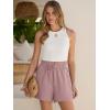 imageANRABESS Shorts for Women Summer Casual High Waisted Wide Leg Drawstring Lounge Shorts Comfy 2026 Beach Vacation ClothesPink