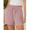 imageANRABESS Shorts for Women Summer Casual High Waisted Wide Leg Drawstring Lounge Shorts Comfy 2026 Beach Vacation ClothesPink