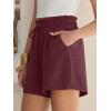 imageANRABESS Shorts for Women Summer Casual High Waisted Wide Leg Drawstring Lounge Shorts Comfy 2026 Beach Vacation ClothesWine Red