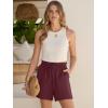 imageANRABESS Shorts for Women Summer Casual High Waisted Wide Leg Drawstring Lounge Shorts Comfy 2026 Beach Vacation ClothesWine Red