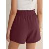 imageANRABESS Shorts for Women Summer Casual High Waisted Wide Leg Drawstring Lounge Shorts Comfy 2026 Beach Vacation ClothesWine Red