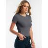 imageANRABESS Women Short Sleeve Tops Summer 2026 Double Lined Crewneck T Shirt Basic Tight Workout Tee Y2k ClothesGrey
