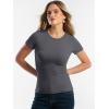 imageANRABESS Women Short Sleeve Tops Summer 2026 Double Lined Crewneck T Shirt Basic Tight Workout Tee Y2k ClothesGrey