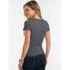 imageANRABESS Women Short Sleeve Tops Summer 2026 Double Lined Crewneck T Shirt Basic Tight Workout Tee Y2k ClothesGrey