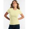 imageANRABESS Women Short Sleeve Tops Summer 2026 Double Lined Crewneck T Shirt Basic Tight Workout Tee Y2k ClothesLemon