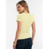 imageANRABESS Women Short Sleeve Tops Summer 2026 Double Lined Crewneck T Shirt Basic Tight Workout Tee Y2k ClothesLemon
