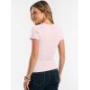 imageANRABESS Women Short Sleeve Tops Summer 2026 Double Lined Crewneck T Shirt Basic Tight Workout Tee Y2k ClothesLight Pink