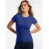 imageANRABESS Women Short Sleeve Tops Summer 2026 Double Lined Crewneck T Shirt Basic Tight Workout Tee Y2k ClothesRoyal Blue