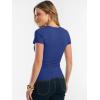 imageANRABESS Women Short Sleeve Tops Summer 2026 Double Lined Crewneck T Shirt Basic Tight Workout Tee Y2k ClothesRoyal Blue
