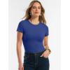 imageANRABESS Women Short Sleeve Tops Summer 2026 Double Lined Crewneck T Shirt Basic Tight Workout Tee Y2k ClothesRoyal Blue