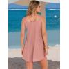 imageANRABESS Womens Cover Up 2026 Beach Vacation Tank Dress Eyelet Spaghetti Strap Bathing Suit Summer Swimsuits Mini SundressCoral