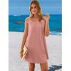 imageANRABESS Womens Cover Up 2026 Beach Vacation Tank Dress Eyelet Spaghetti Strap Bathing Suit Summer Swimsuits Mini SundressCoral