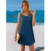 imageANRABESS Womens Cover Up 2026 Beach Vacation Tank Dress Eyelet Spaghetti Strap Bathing Suit Summer Swimsuits Mini SundressDark Blue