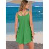 imageANRABESS Womens Cover Up 2026 Beach Vacation Tank Dress Eyelet Spaghetti Strap Bathing Suit Summer Swimsuits Mini SundressGreen