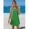 imageANRABESS Womens Cover Up 2026 Beach Vacation Tank Dress Eyelet Spaghetti Strap Bathing Suit Summer Swimsuits Mini SundressGreen
