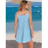imageANRABESS Womens Cover Up 2026 Beach Vacation Tank Dress Eyelet Spaghetti Strap Bathing Suit Summer Swimsuits Mini SundressLight Blue