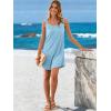 imageANRABESS Womens Cover Up 2026 Beach Vacation Tank Dress Eyelet Spaghetti Strap Bathing Suit Summer Swimsuits Mini SundressLight Blue