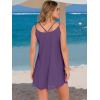 imageANRABESS Womens Cover Up 2026 Beach Vacation Tank Dress Eyelet Spaghetti Strap Bathing Suit Summer Swimsuits Mini SundressPurple
